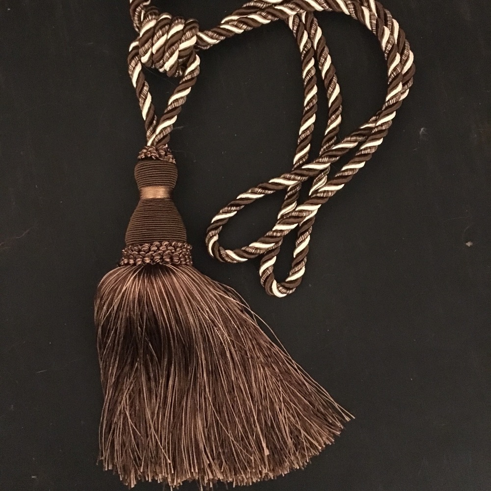 Decopro Brown/gold drapery curtain tassel tieback